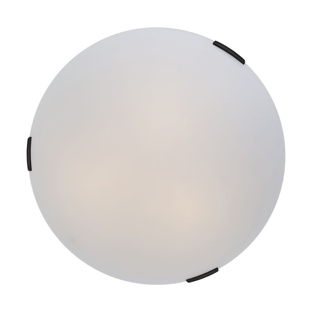 DVI Lighting DVP1442GR-OP Orinoco 3 Light Flush Mount in Graphite with Half Opal Glass
