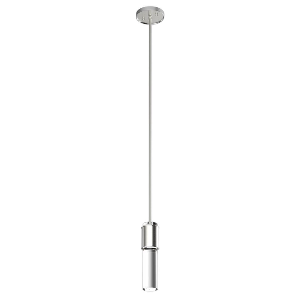 DVI Lighting DVP16210BN/CH-CL Osprey Pendant in Buffed Nickel and Chrome with Clear Glass