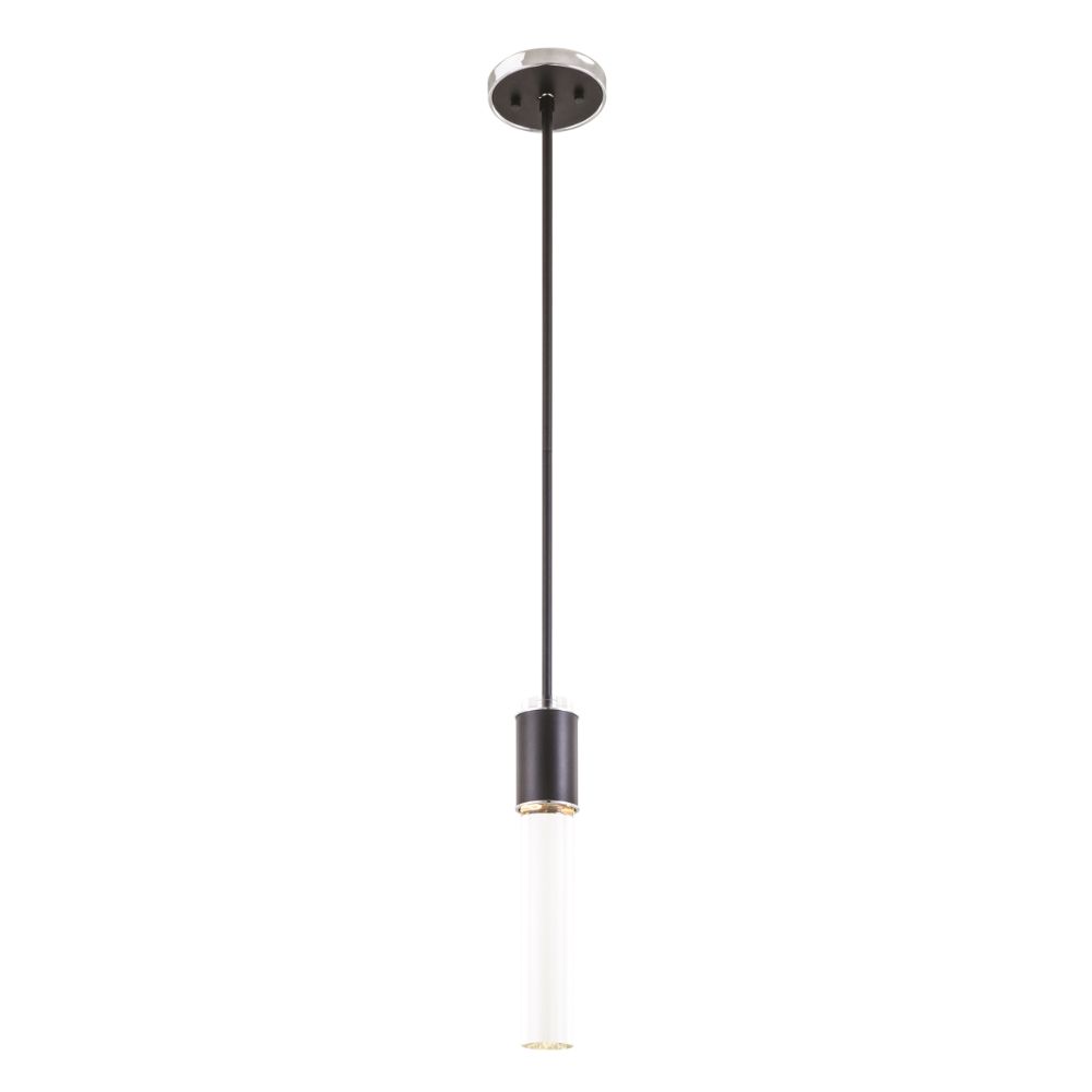 DVI Lighting DVP16213GR/CH-CL Osprey Pendant in Graphite and Chrome with Clear Glass