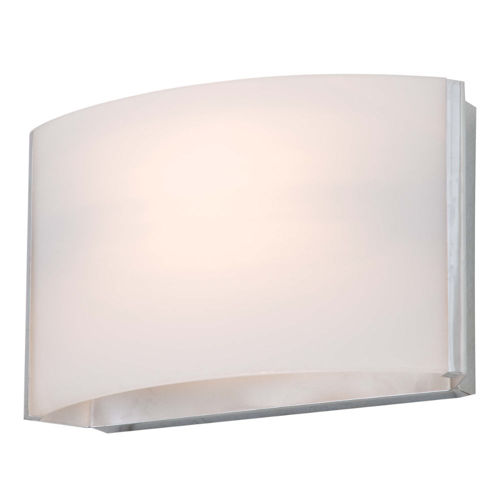 DVI Lighting DVP1791CH-OP Vanguard AC LED Sconce in Chrome with Half Opal Glass