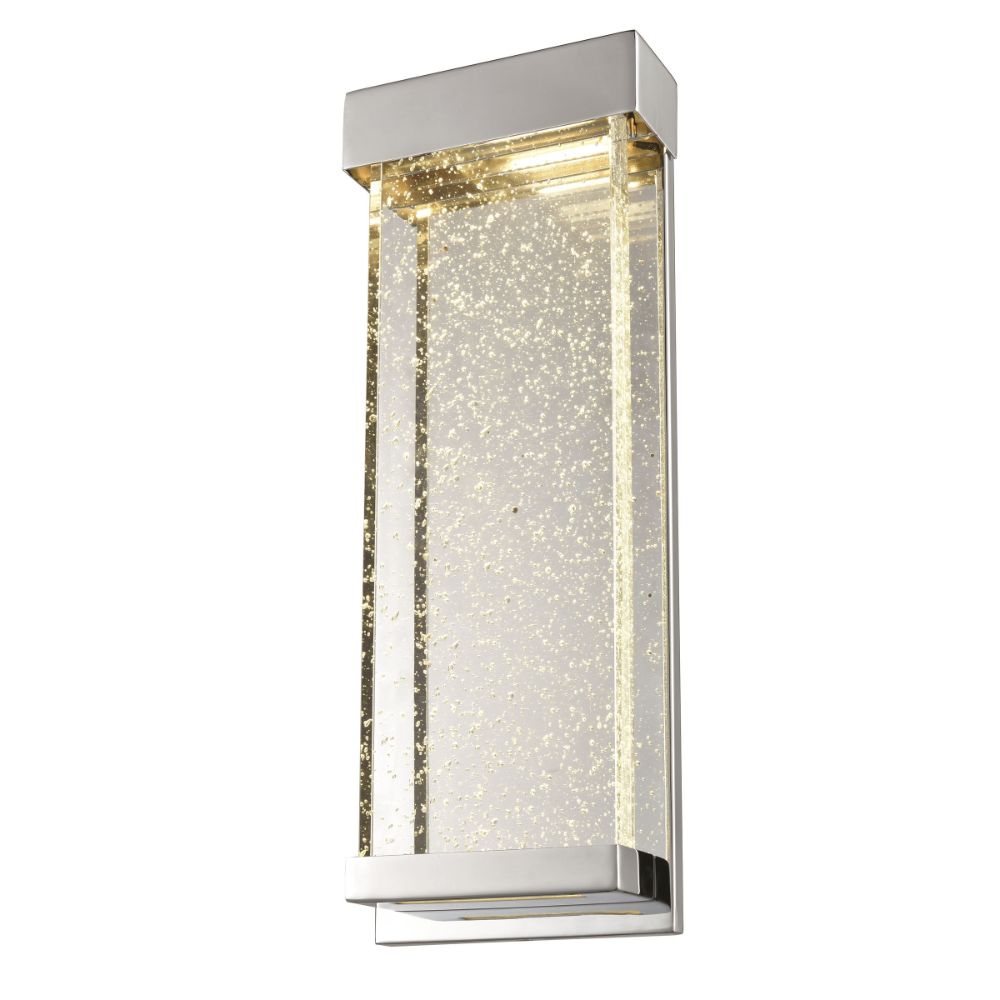 DVI Lighting DVP23999CH-SDY Nieuport AC LED Large Sconce in Chrome with Clear Seedy Glass