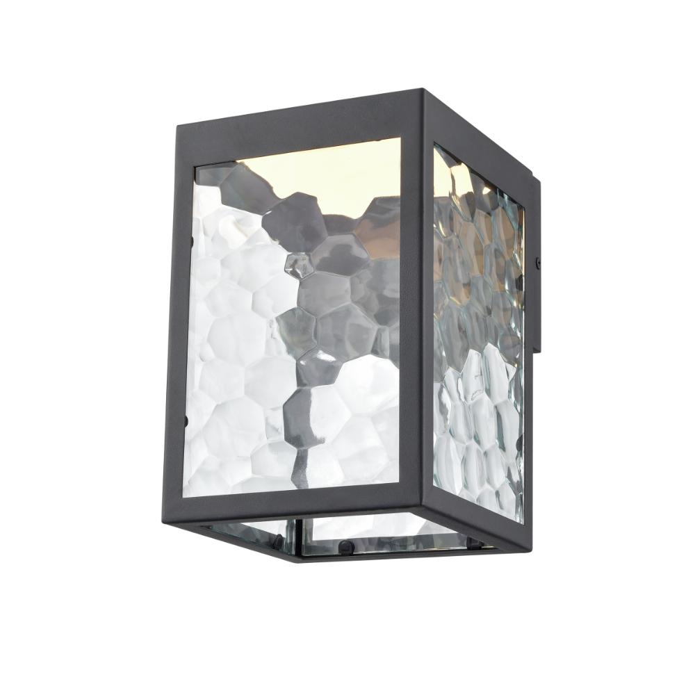 DVI Lighting DVP26971BK-HNC Bishop LED Outdoor 10 Inch Sconce - Black with Honeycomb Glass