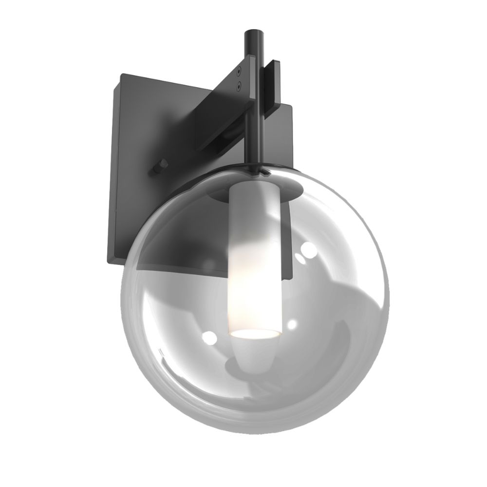 DVI Lighting DVP27001GR-SM Courcelette Sconce in Graphite with Smoke Glass
