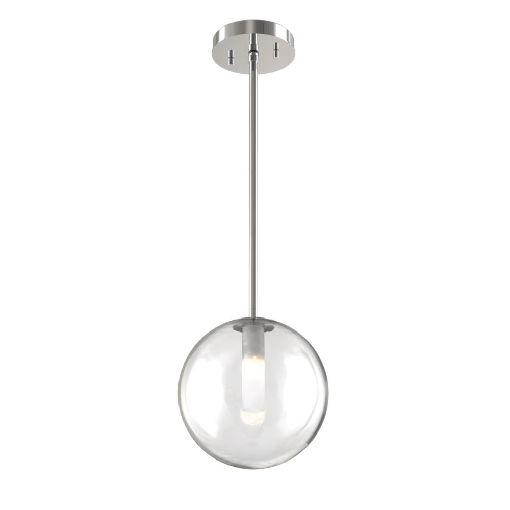 DVI Lighting DVP27010CH-CL Courcelette Pendant in Chrome with Clear Glass