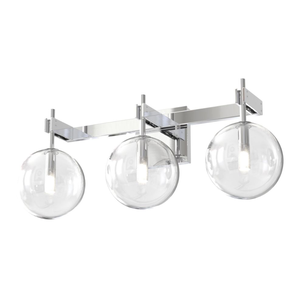 DVI Lighting DVP27043CH-CL Courcellete 3 Light Vanity in Chrome with Clear Glass