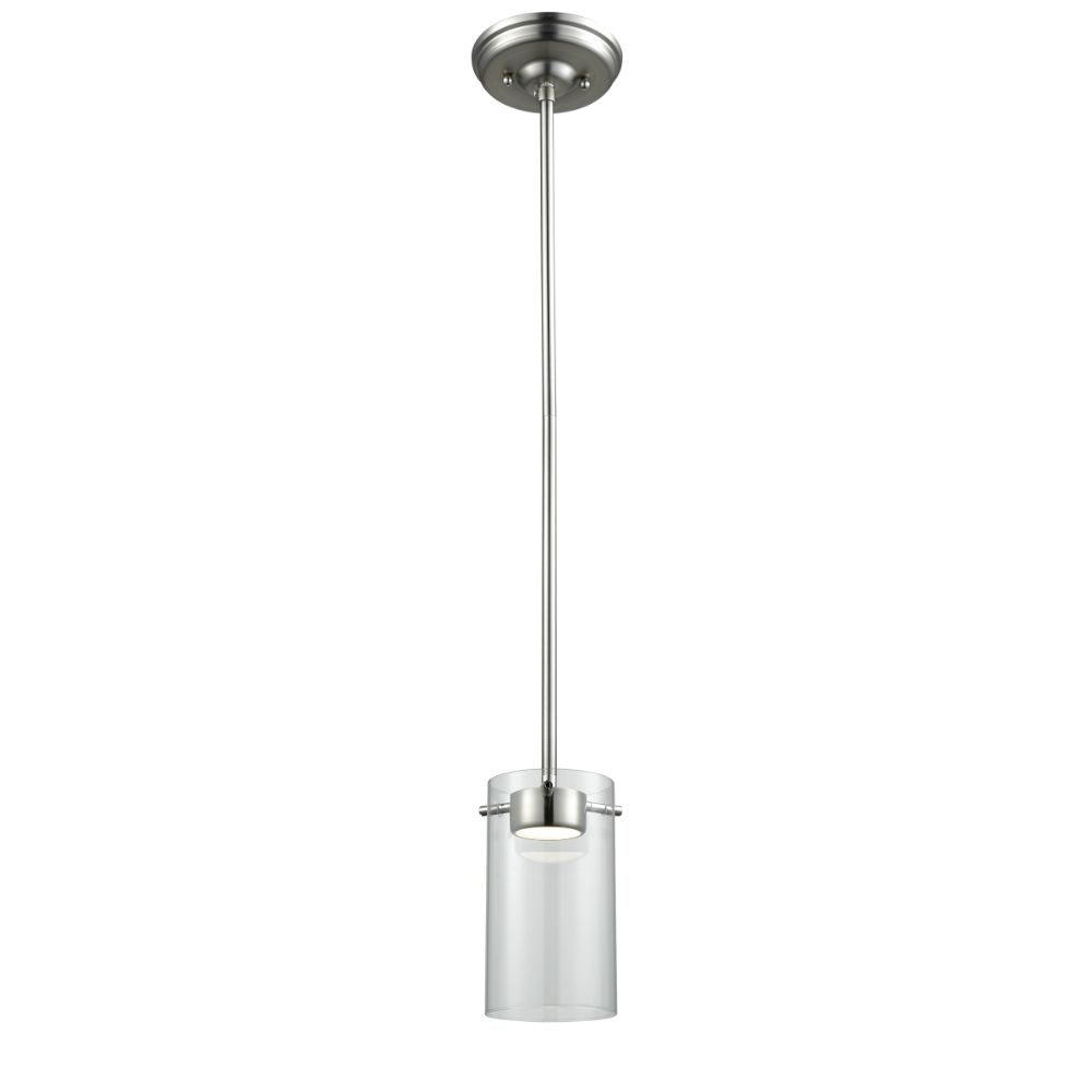 DVI Lighting DVP28519CH-CL Lucerne AC LED Pendant in Chrome with Clear Glass