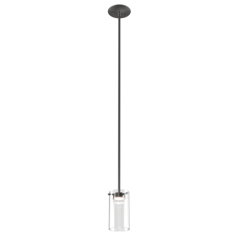DVI Lighting DVP28519GR-CL Lucerne AC LED Pendant in Graphite with Clear Glass