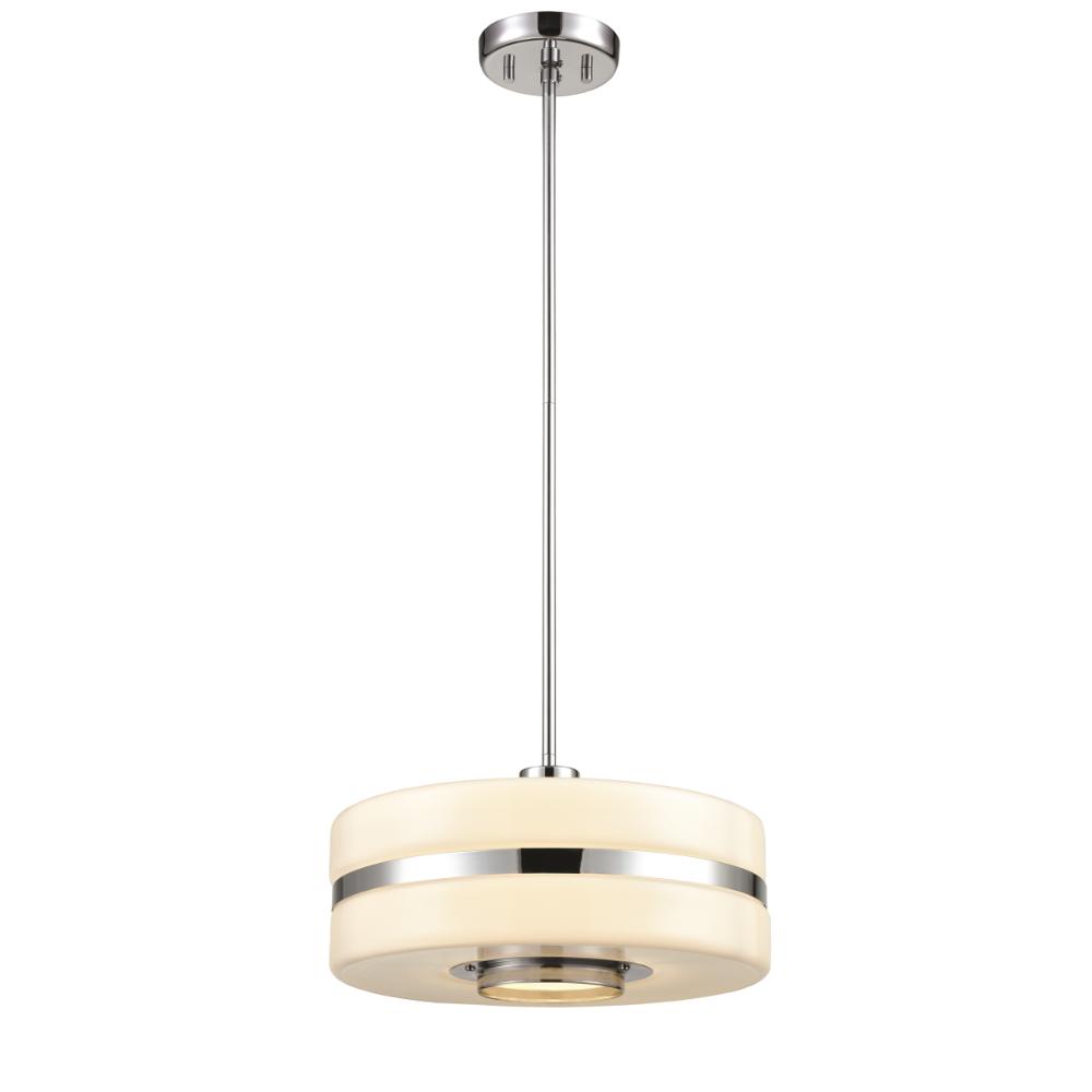 DVI Lighting DVP31610CH-TO Orchestra Pendant - Chrome with True Opal Glass