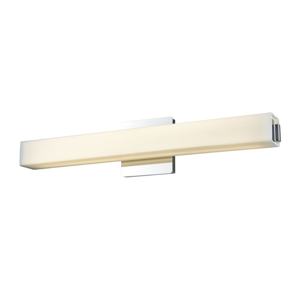 DVI Lighting DVP33893CH-OP Venture CCT LED 24 Inch Vanity in Chrome with Half Opal Glass