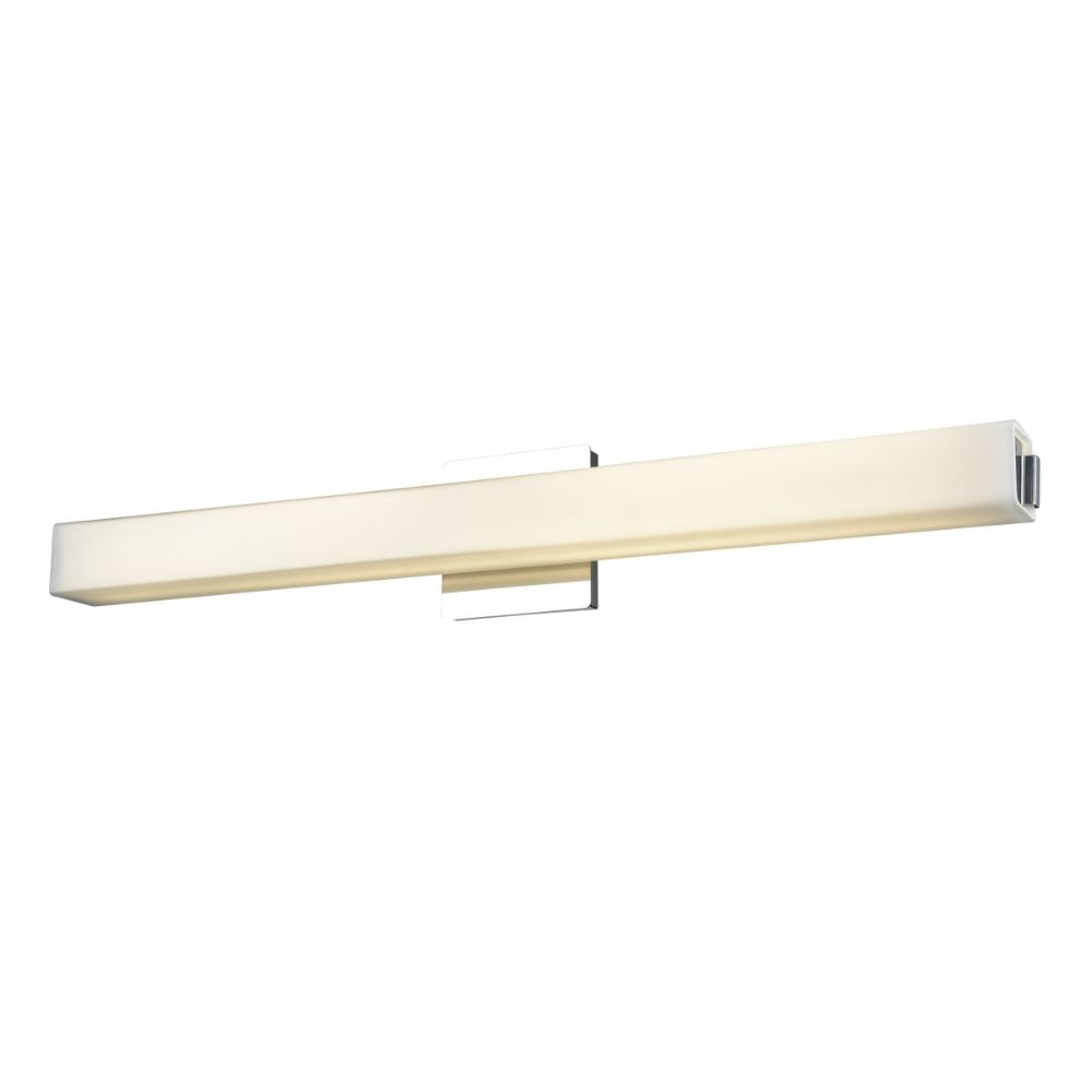 DVI Lighting DVP33894CH-OP Venture CCT LED 32 Inch Vanity in Chrome with Half Opal Glass