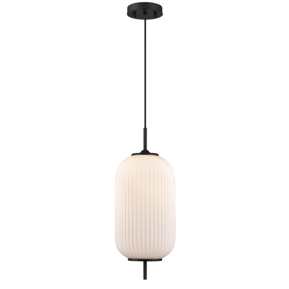 DVI Lighting DVP40005GR-RIO Mount Pearl 20 Inch Pendant - Graphite with Ribbed Opal Glass