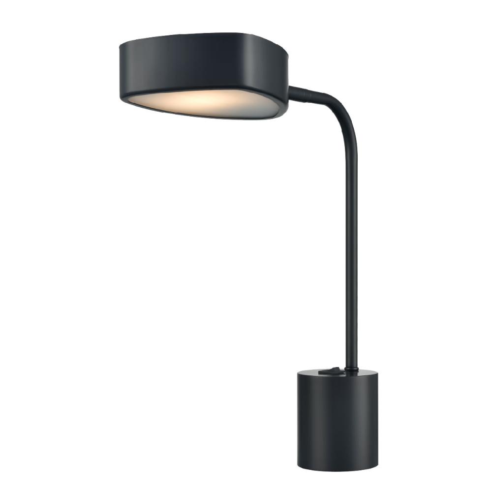 DVI Lighting DVP45417EB-OP Northern Marches Table Lamp - Ebony With Half Opal Glass