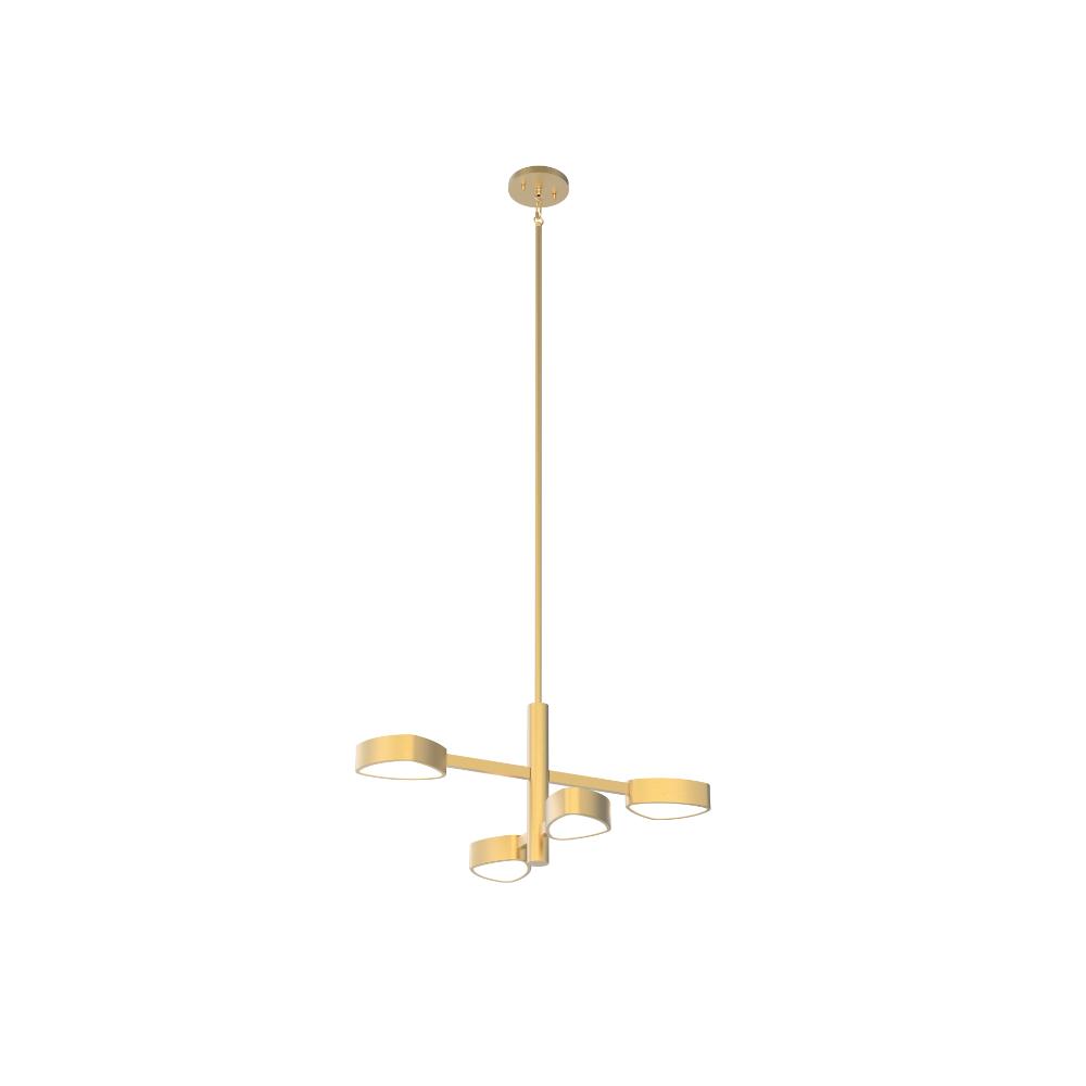DVI Lighting DVP45424BR-OP Northern Marches Pendant - Brass With Half Opal Glass