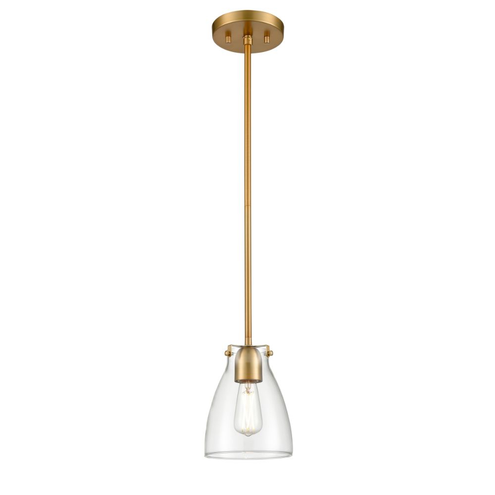 DVI Lighting DVP47021BR-CL Emma Pendant in Brass with Clear Glass