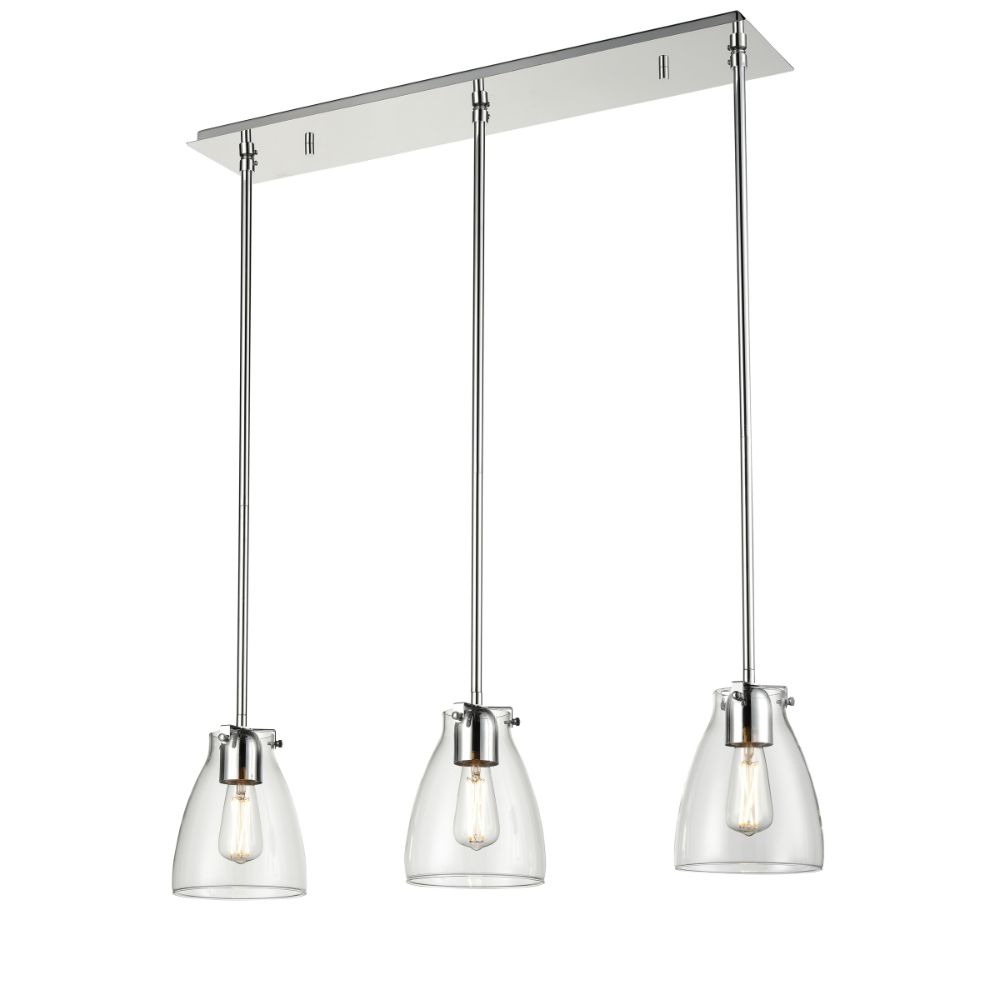 DVI Lighting DVP47053CH-CL Emma 3 Light Linear in Chrome with Clear Glass