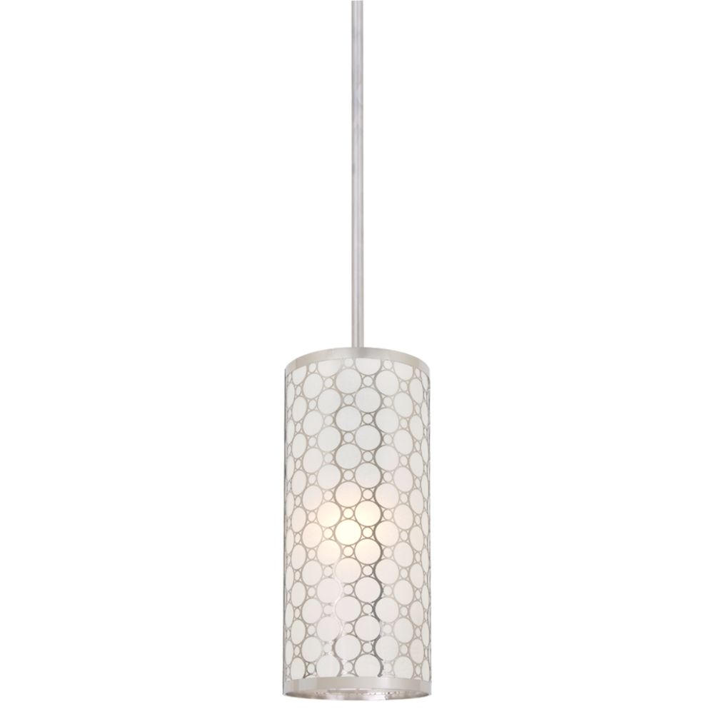 DVI Lighting DVP5809CH-SD Trilogy Pendant in Chrome with Stardust Shade