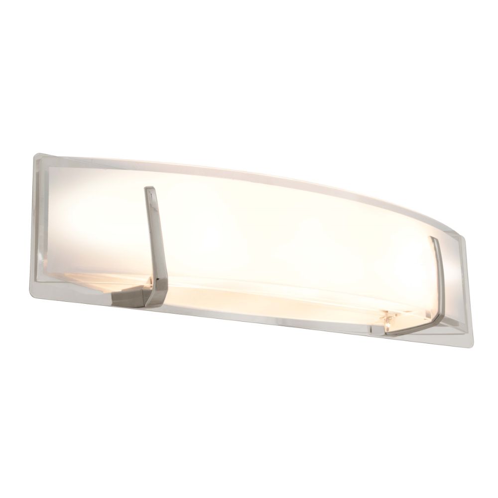 DVI Lighting DVP8193BN-OP Hyperion AC LED Small Vanity in Buffed Nickel with Half Opal Glass
