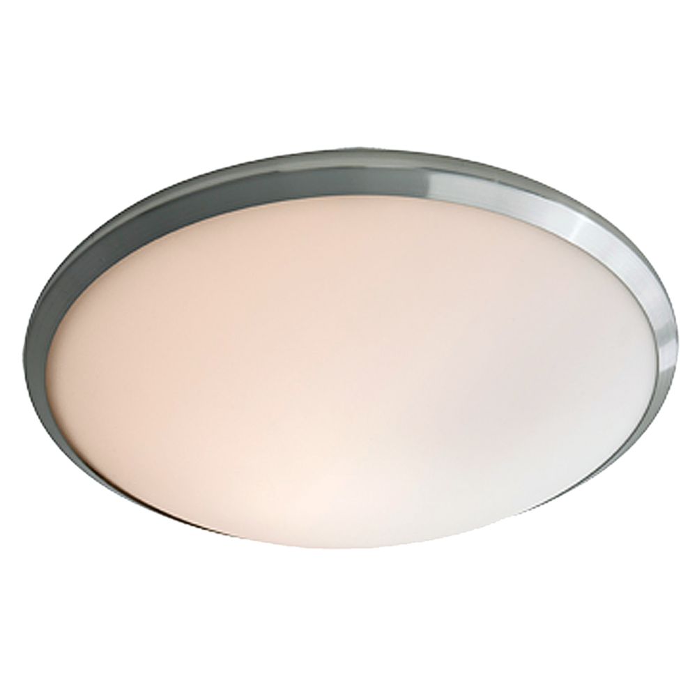 DVI Lighting DVP9039CH-OP Essex AC LED Small Flush Mount in Chrome with Half Opal Glass