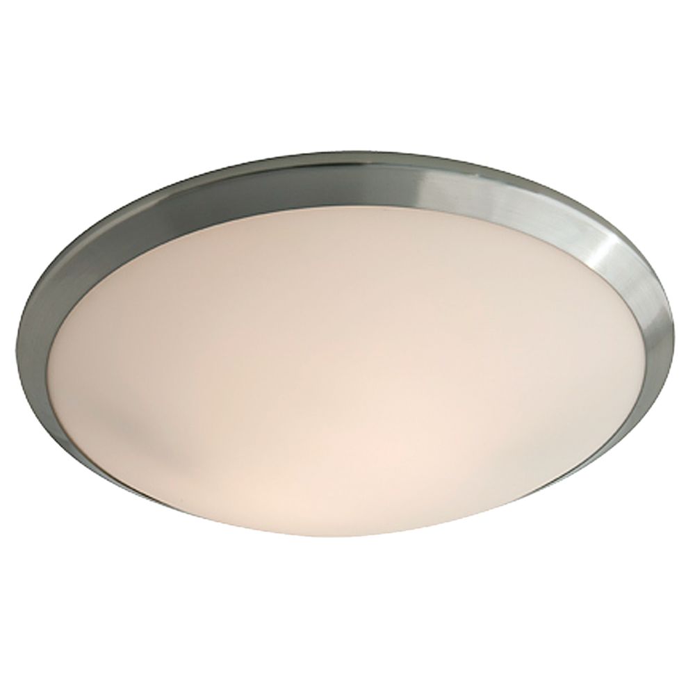 DVI Lighting DVP9049CH-OP Essex AC LED Large Flush Mount in Chrome with Half Opal Glass