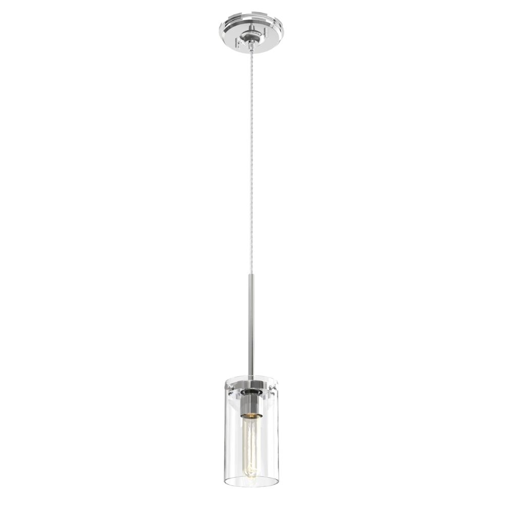 DVI Lighting DVP9051CH-CL Erin Pendant in Chrome with Clear Glass