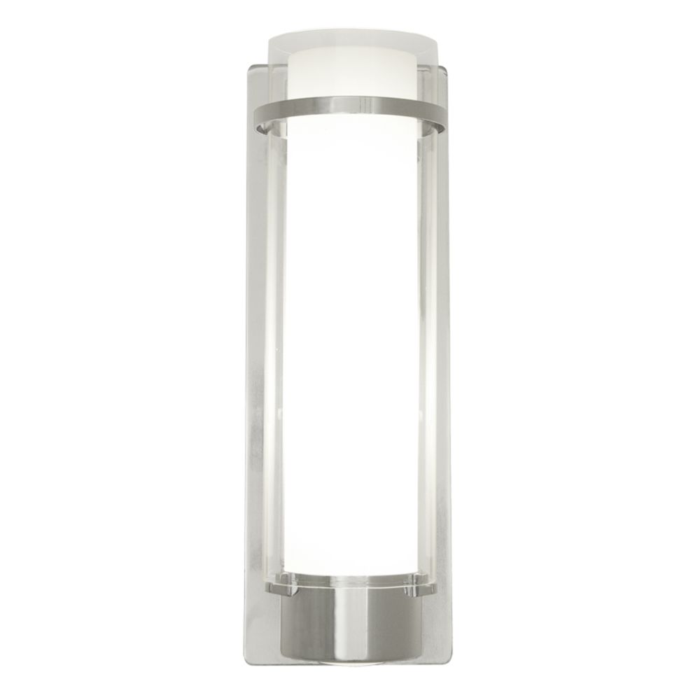 DVI Lighting DVP9063CH-OP Essex Large Sconce in Chrome with Half Opal Glass