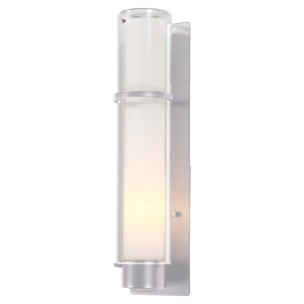 DVI Lighting DVP9074CH-OP Essex Extra Large Sconce in Chrome with Half Opal Glass