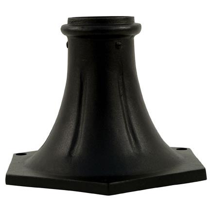 Dabmar Lighting BS300-B Surface Mounted Base for 3" O.D. Round Post in Black