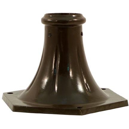 Dabmar Lighting BS300-BZ Surface Mounted Base for 3" O.D. Round Post in Bronze