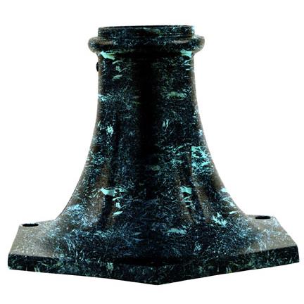 Dabmar Lighting BS300-VG Surface Mounted Base for 3" O.D. Round Post in Verde Green