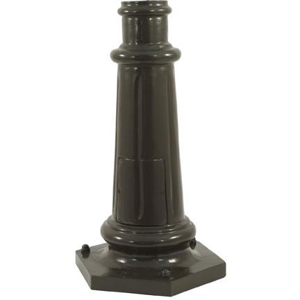 Dabmar Lighting BS350-BZ Surface Mounted Base for 3" O.D. Round Post in Bronze