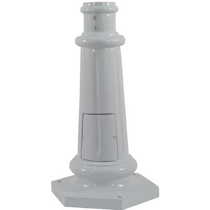 Dabmar Lighting BS350-W Surface Mounted Base for 3" O.D. Round Post in White