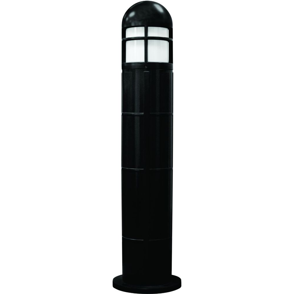 Dabmar Lighting D140-L12-50K-B Fiber G Bollard Open Cage 120V-277V G24 LED 12W 50K in Black