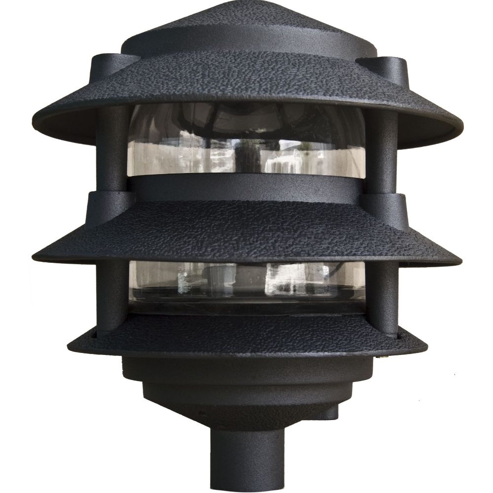 Dabmar Lighting D5000-L6-RGBW-10T-B Cast Alum Pagoda 3-Tier 1/2" Base 10" Top 120V E26 LED 6W RGBW in Black