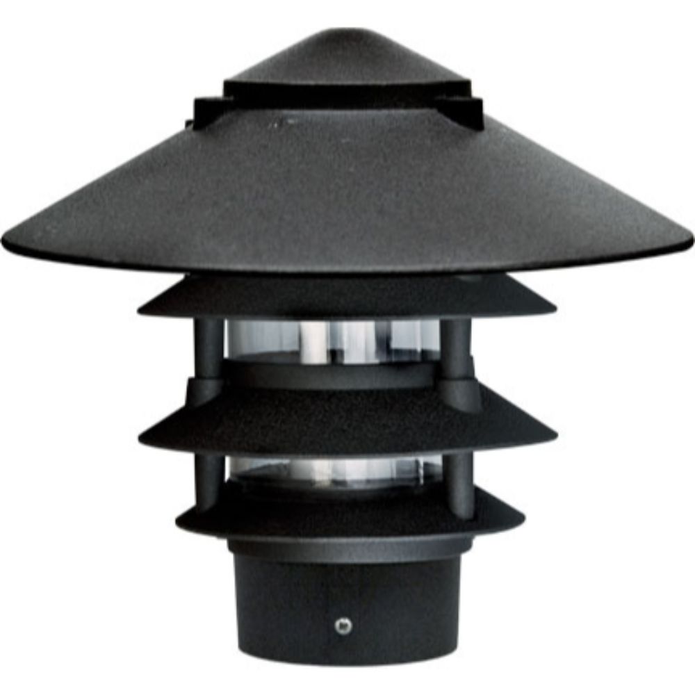 Dabmar Lighting D5400-B Cast Aluminum Four Tier Pagoda Light with 3.00" Base in Black