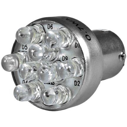 Dabmar Lighting DL-93/1156/LED-9 0.7 Watt LED Bayonet Base 12V Bayonet Lamps