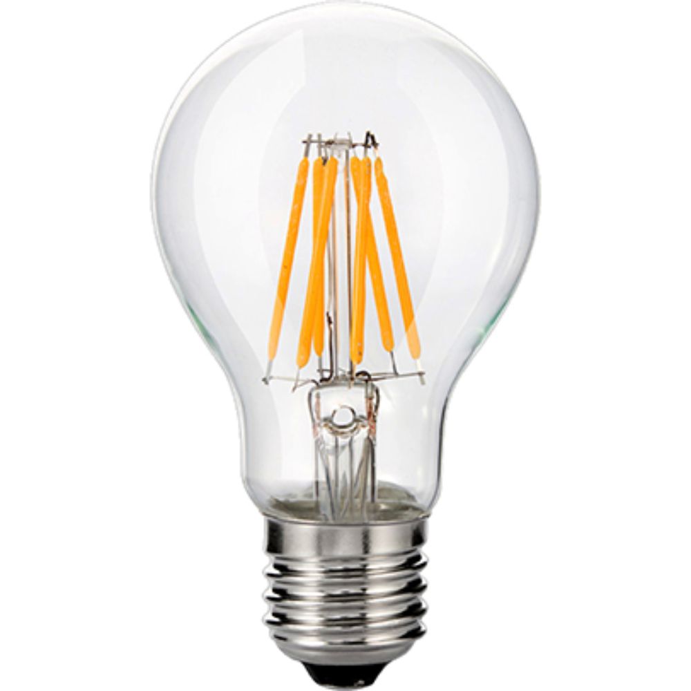 Dabmar Lighting DL-A60-LED6W-30K A60 E26 Base White LED 6W 120V 30K Filament Medium Base LED Lamp