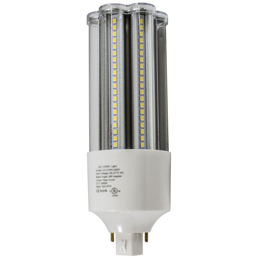 Dabmar Lighting DL-T-LED-140A-50K Corn Light G24 2-pin Base 20W 100V-277V 50K