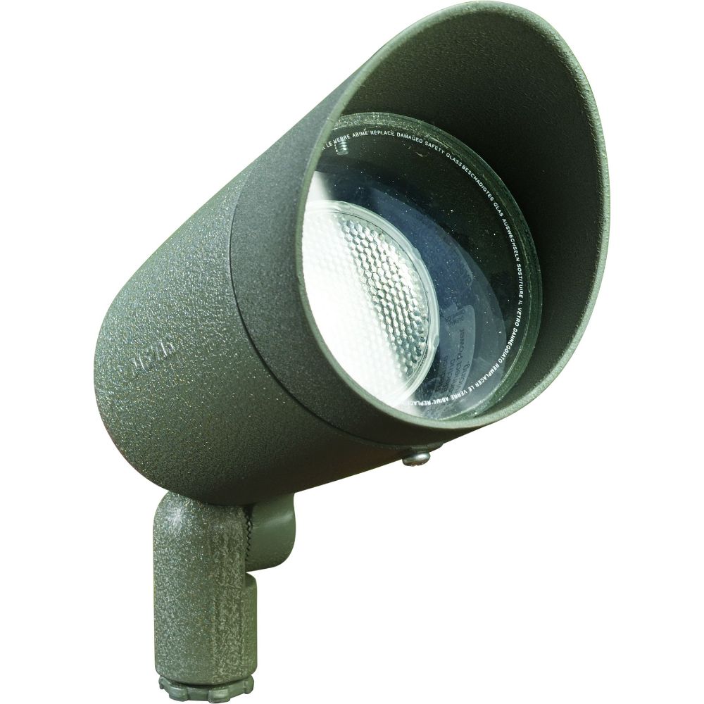 Dabmar Lighting DPR20-L7-27K-G-HOOD Cast Alum Spot Light 120V E26 LED 7W 27K Hood in Green