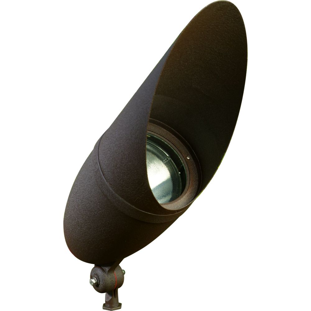Dabmar Lighting DPR41-HOOD-LED12-BZ PAR38 Hooded Lensed Spot Light 12W RGBW LED Flood 120V in Bronze