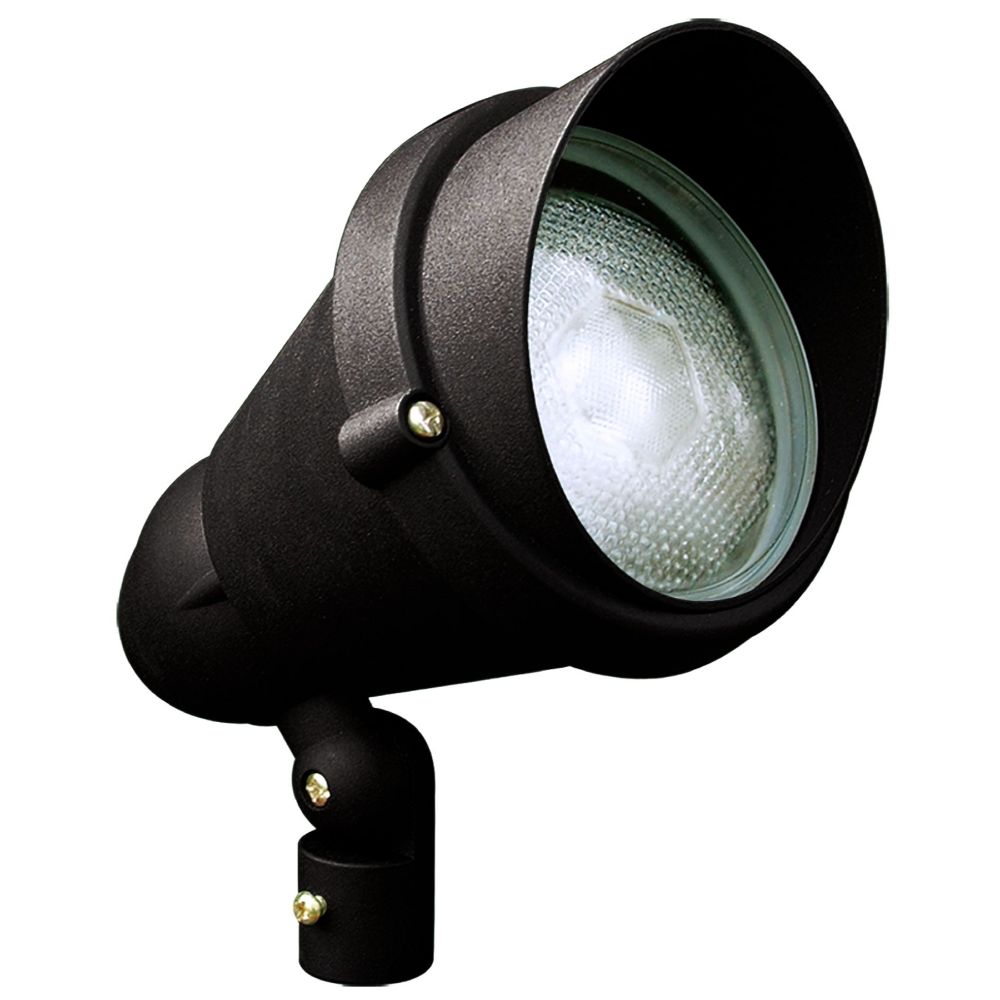 Dabmar Lighting DPR42-L15-RGBW-B-HOOD Cast Alum Spot Light 120V E26 LED 15W RGBW Hood in Black