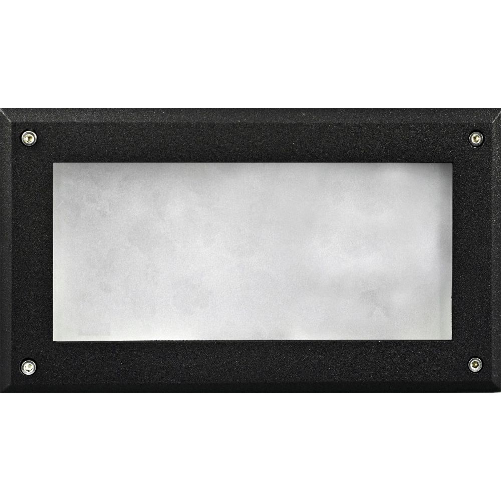 Dabmar Lighting DSL1001-B Recessed Open Face Brick / Step / Wall Light in Black