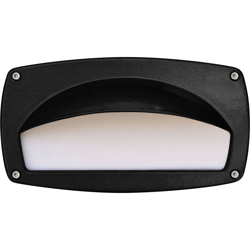 Dabmar Lighting DSL1014-B Recessed Hooded Brick / Step / Wall Light in Black