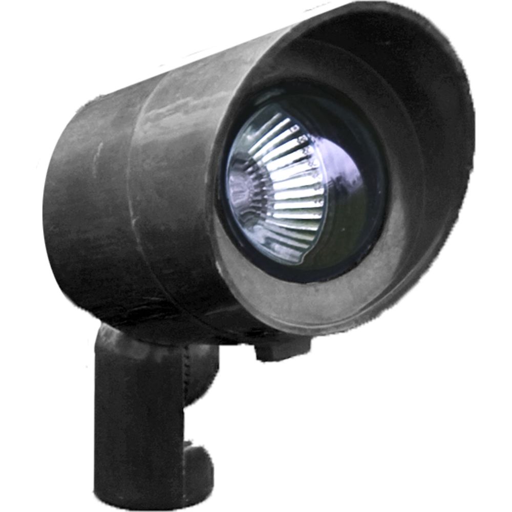 Dabmar Lighting FG132-L3-65K-B Fiber G Spot Light 12V 2-Pin LED 3W 65K Hood in Black