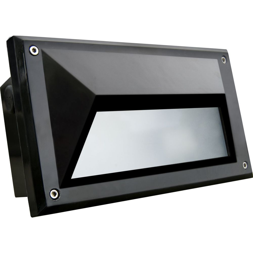 Dabmar Lighting FG2010-B Fiberglass Recessed Brick / Step / Wall Light in Black