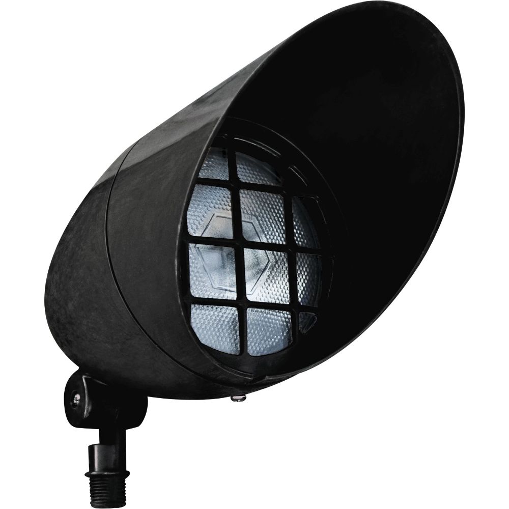 Dabmar Lighting FG23-B Fiberglass Directional Spotlight with Hood in Black