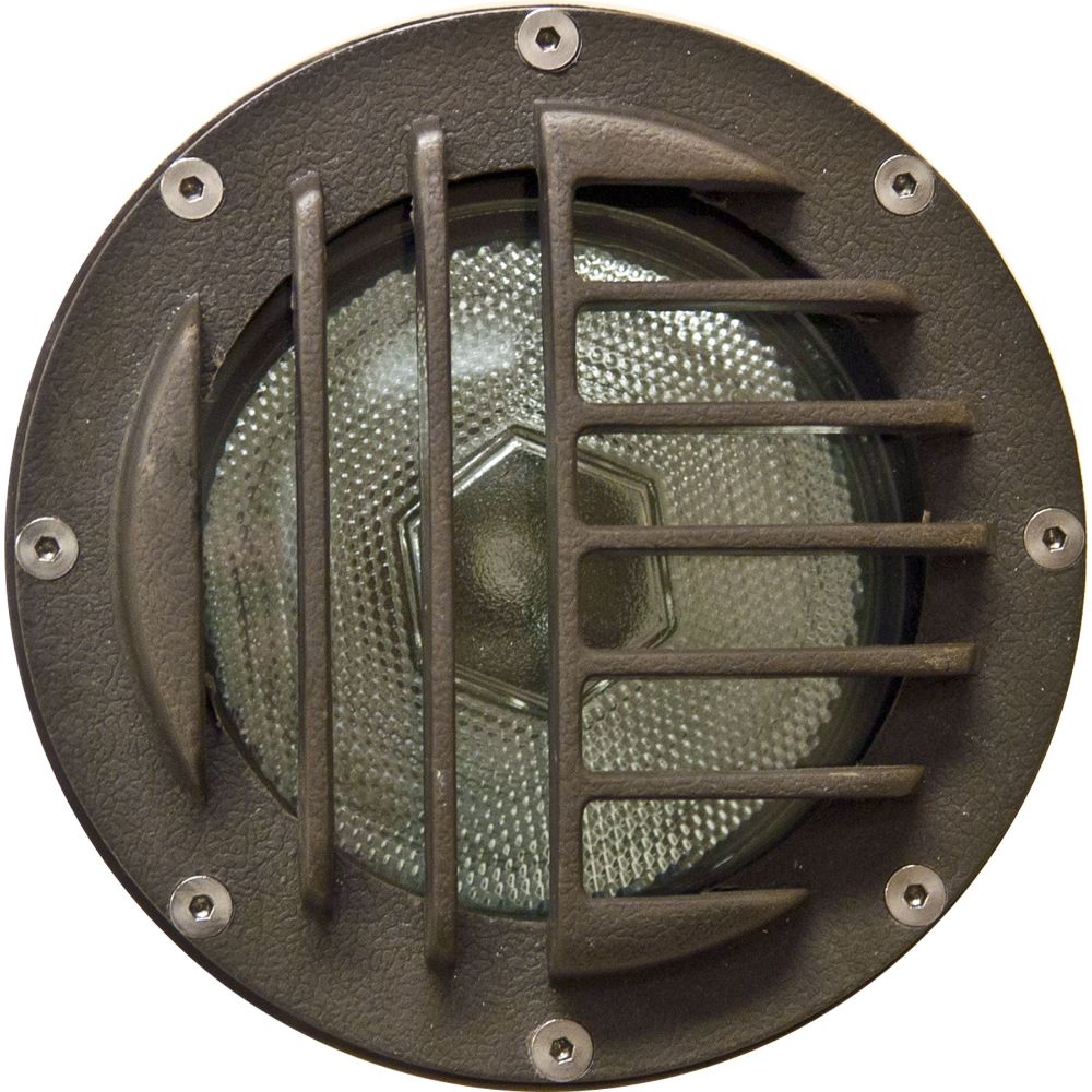 Dabmar Lighting FG4460-BZ Fiber G In-Ground Well Light w/ Convex Grill 120V E26 No Lamp in Bronze