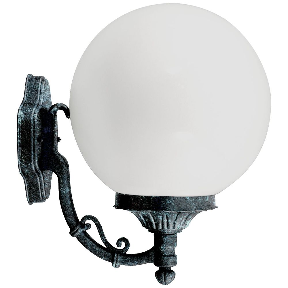 Dabmar Lighting GM245-L12-RGBW-VG Cast Alum Globe Wall Fixture 85V-265V E26 LED 12W RGBW in Verde Green