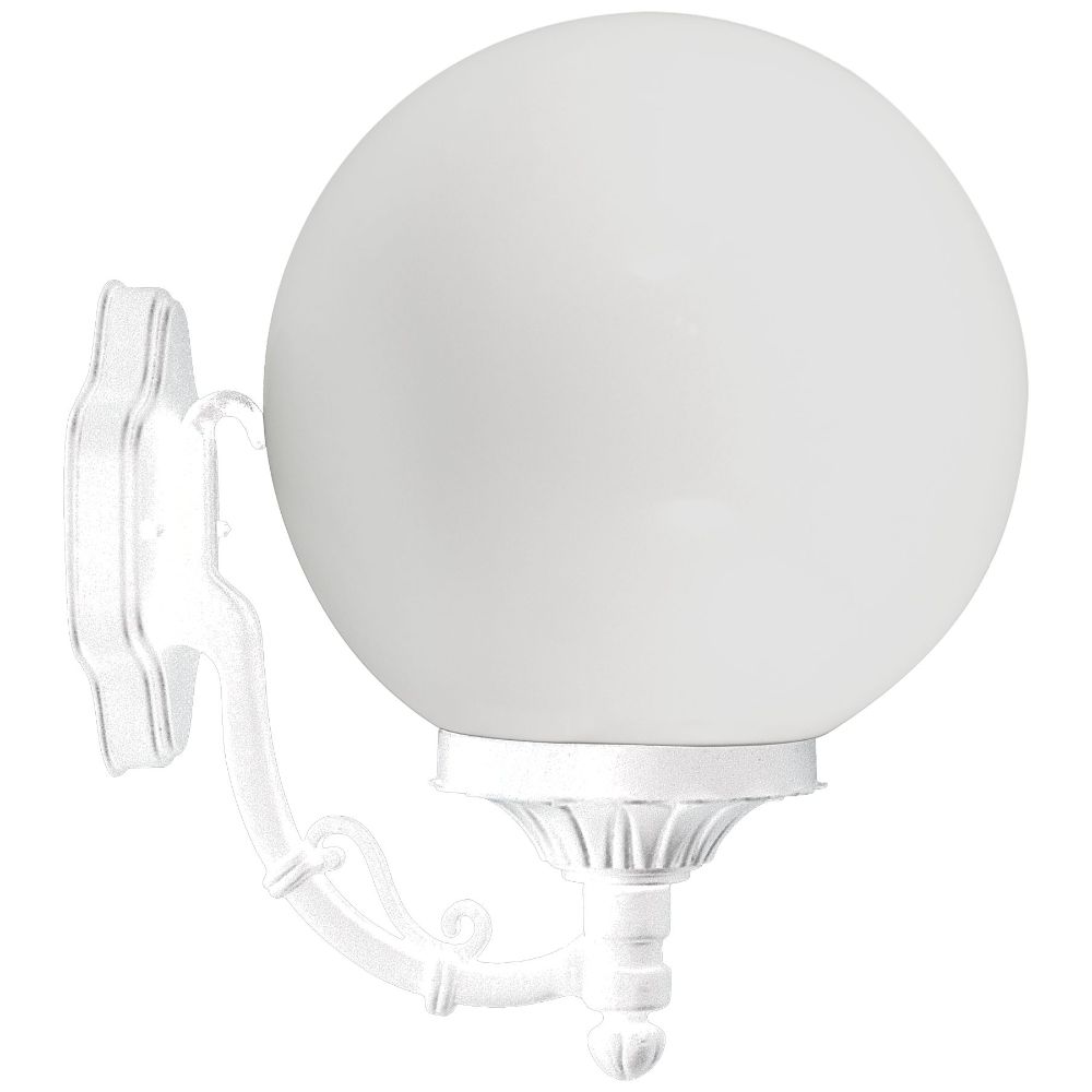 Dabmar Lighting GM245-L6-60K-W Cast Alum Globe Wall Fixture 120V E26 LED 6W 60K in White