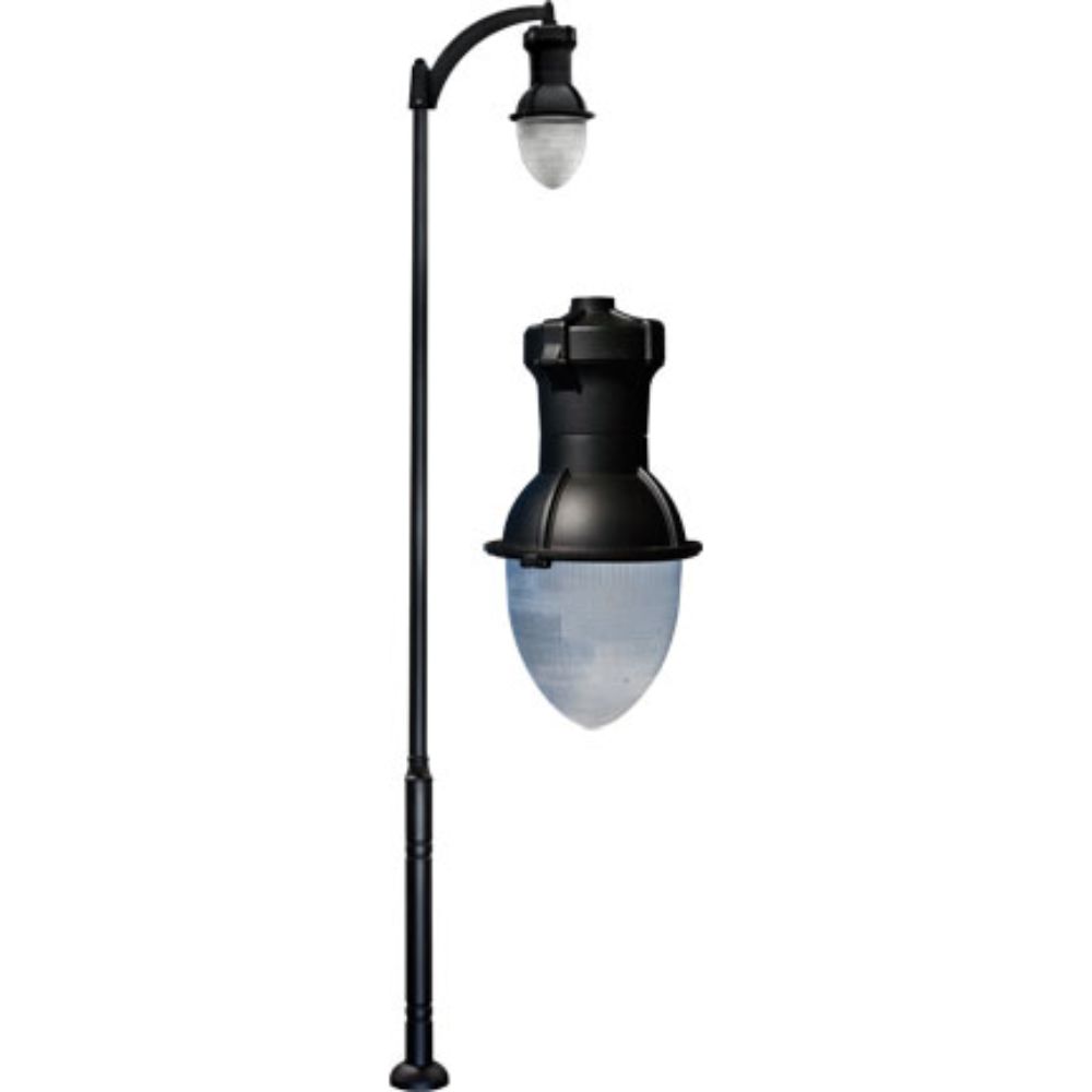 Dabmar Lighting GM9270-LED75-B 1 Light Drop Post Light LED/Mogul Base Fixture in Black