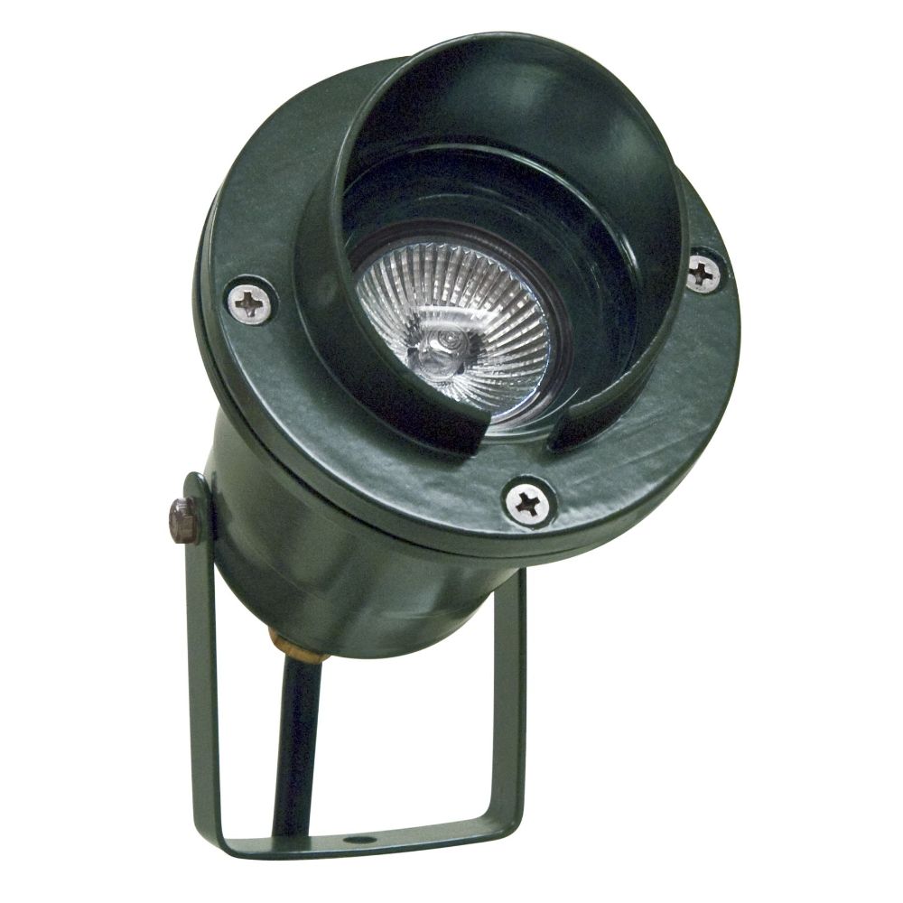 Dabmar Lighting LV109-G Cast Aluminum Directional Spotlight with Hood in Green